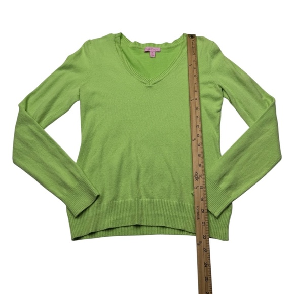 Lily Pulitzer Lime Green Sweater Sz S - Picture 8 of 10